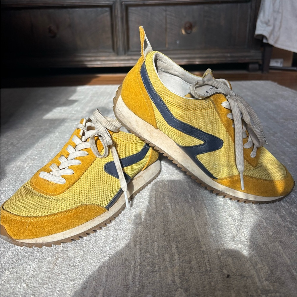 Rag and Bone Yellow and Navy Blue women’s Sneaker